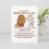 Sehr geehrter Herr Schwiegersohn, ich habe dir mei Dankeskarte (Stehend Vorderseite)