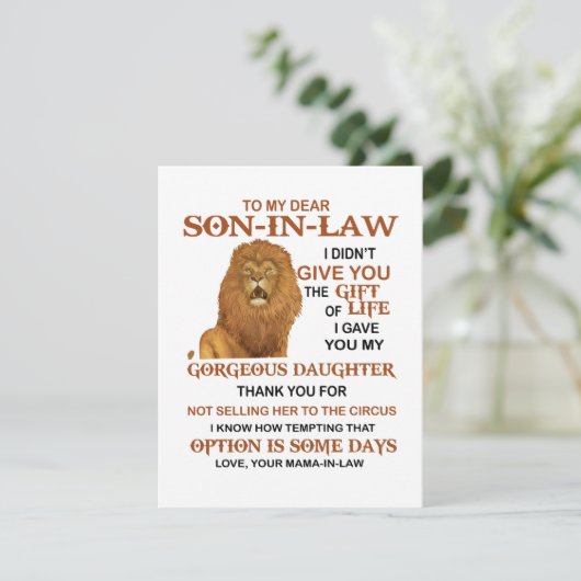 Sehr geehrter Herr Schwiegersohn, ich habe dir mei Einladung (Stehend Vorderseite)