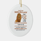 Sehr geehrter Herr Schwiegersohn, ich habe dir nic Keramik Ornament (Rechts)