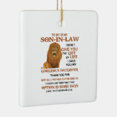 Sehr geehrter Herr Schwiegersohn, ich habe dir nic Keramikornament (Rechts)