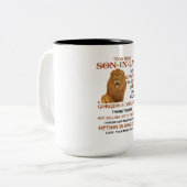 Sehr geehrter Herr Schwiegersohn, ich habe dir nic Zweifarbige Tasse (Vorderseite Links)