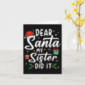 Sehr geehrter Herr Weihnachts meine Schwester hat Karte (Gelbe Blume)