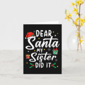 Sehr geehrter Herr Weihnachts meine Schwester hat  Karte (Gelbe Blume)