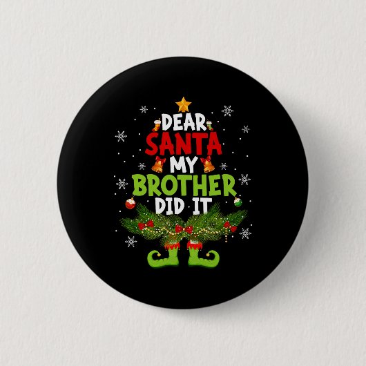 Sehr geehrter Herr Weihnachtsbruder hat es ELF gem Button (Vorderseite)