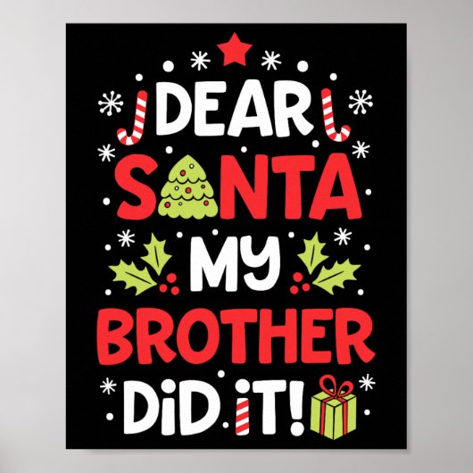 Sehr geehrter Herr Weihnachtsbruder hat Weihnachts Poster (Vorne)