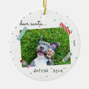 Sehr geehrter Herr Weihnachtsmann definiert nette  Keramik Ornament