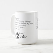 Sehr geehrter Hund Mama Vater Anpassbare Pet Name Kaffeetasse (Vorderseite Links)