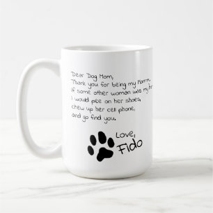 Sehr geehrter Hund Mama Vater Anpassbare Pet Name Kaffeetasse