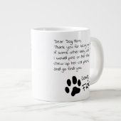 Sehr geehrter Hund Mama Vater Personalisiert Pet N Jumbo-Tasse (Vorderseite Rechts)