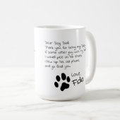Sehr geehrter Hund Vater Mama Anpassbare Pet Name  Kaffeetasse (VorderseiteRechts)