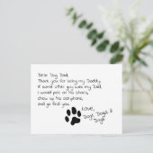 Sehr geehrter Hund Vater Mama Anpassbare Pet Name Postkarte (Stehend Vorderseite)