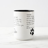 Sehr geehrter Hund Vater Mama Anpassbare Pet Name Zweifarbige Tasse (Mittel)