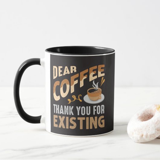 Sehr geehrter Kaffee Vielen Dank für den vorhanden Tasse (Mit Donut)