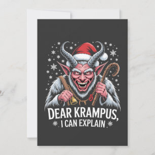 Sehr geehrter Krampus, ich kann Weihnachten Santa Einladung