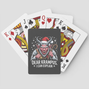 Sehr geehrter Krampus, ich kann Weihnachten Santa Spielkarten