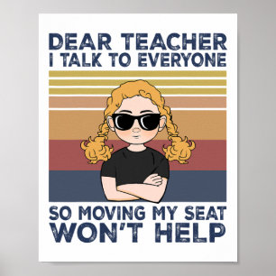 Sehr geehrter Lehrer, ich spreche mit allen, also Poster