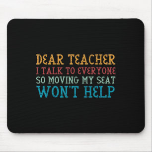 Sehr geehrter Lehrer, ich spreche mit allen, die m Mousepad