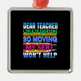 Sehr geehrter Lehrer, ich spreche mit allen, die m Ornament Aus Metall