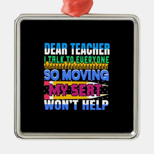 Sehr geehrter Lehrer, ich spreche mit allen, die m Ornament Aus Metall (Vorne)