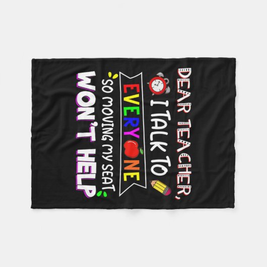 Sehr geehrter Lehrer, ich spreche mit allen, die s Fleecedecke (Vorderseite (Horizontal))