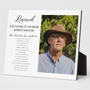 Sehr geehrter Lord Father of Bride Foto Memorial W Fotoplatte