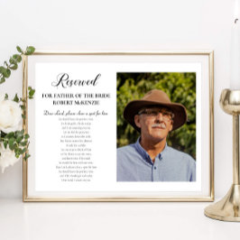 Sehr geehrter Lord Father of Bride Foto Memorial W Poster