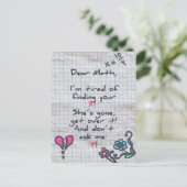 Sehr geehrter Mah Postkarte (Stehend Vorderseite)