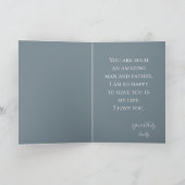 Sehr geehrter Mann bei der Gestaltung der Krawatte Karte (Innenseite)