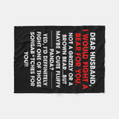 Sehr geehrter Mann, ich würde einen Bären für euch Fleecedecke (Vorderseite (Horizontal))