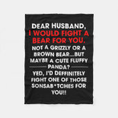 Sehr geehrter Mann, ich würde einen Bären für euch Fleecedecke (Vorderseite)