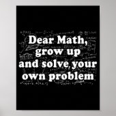 Sehr geehrter Mathematik-Spaß zurück zum Mathemati Poster (Vorne)