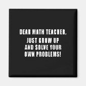 Sehr geehrter Mathematiklehrer wächst einfach in s Magnet (Vorne)