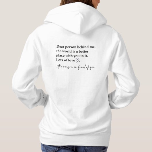 Sehr geehrter Mensch hinter mir Hoodie (Rückseite)