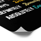 Sehr geehrter Mensch hinter mir Sichtbar liebte ve Poster (Ecke)