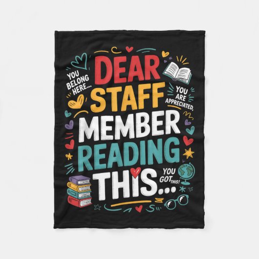 Sehr geehrter Mitarbeiter, der dieses Motivierend Fleecedecke (Vorderseite)