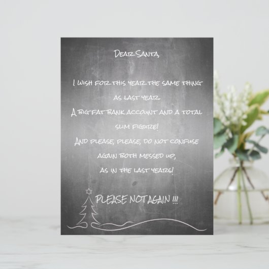 Sehr geehrter Santa (Stehend Vorderseite)