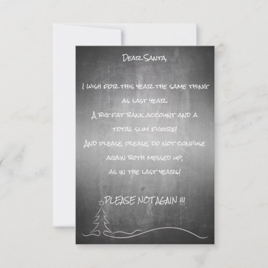 Sehr geehrter Santa (Vorderseite)