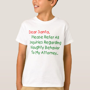 Sehr geehrter Santa Anwalt - Funny Christmas Lette T-Shirt