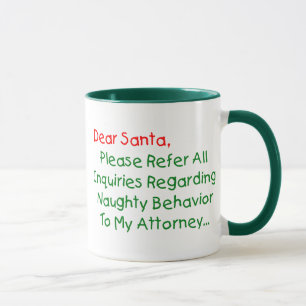 Sehr geehrter Santa Anwalt - Funny Christmas Lette Tasse