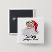 Sehr geehrter Santa Button (Vorne & Hinten)