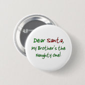 Sehr geehrter Santa Button (Vorne & Hinten)