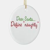 Sehr geehrter Santa Definition Naughty Keramikornament (Rechts)