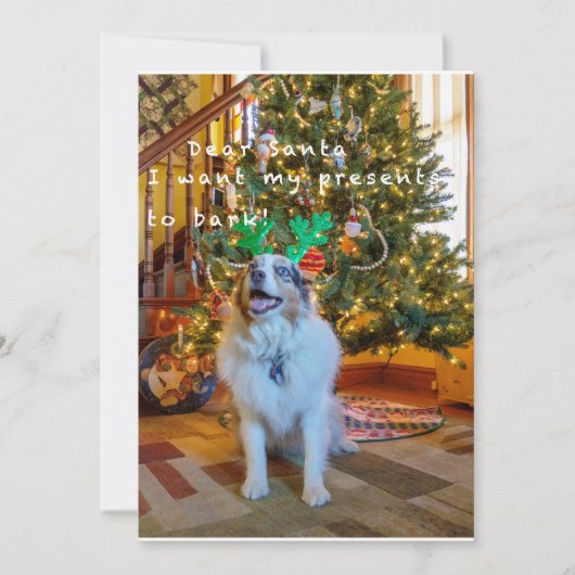 Sehr geehrter Santa Feiertagskarte (Vorderseite)