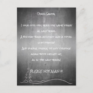 Sehr geehrter Santa Feiertagspostkarte