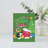 Sehr geehrter Santa Feiertagspostkarte (Stehend Vorderseite)