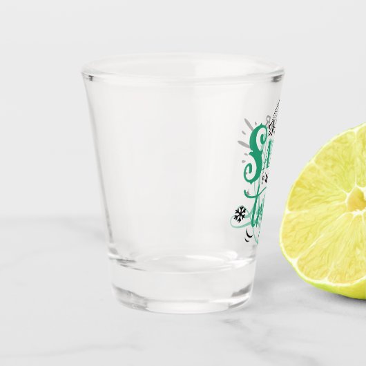 Sehr geehrter Santa I Really Tried | Spaß Weihnach Schnapsglas (Links)