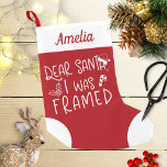 Sehr geehrter Santa I war Gerahmt Niedliche Funny  Kleiner Weihnachtsstrumpf<br><div class="desc">Sehr geehrte Santa I war Gerahmt Niedliche Funny Red Kleiner Weihnachtsfest Strumpf</div>