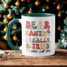 Sehr geehrter Santa I wirklich versucht Retro Funn