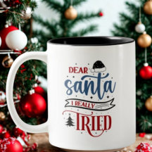 Sehr geehrter Santa I wirklich versucht Retro Funn