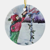 Sehr geehrter Santa Keramik Ornament (Vorne)